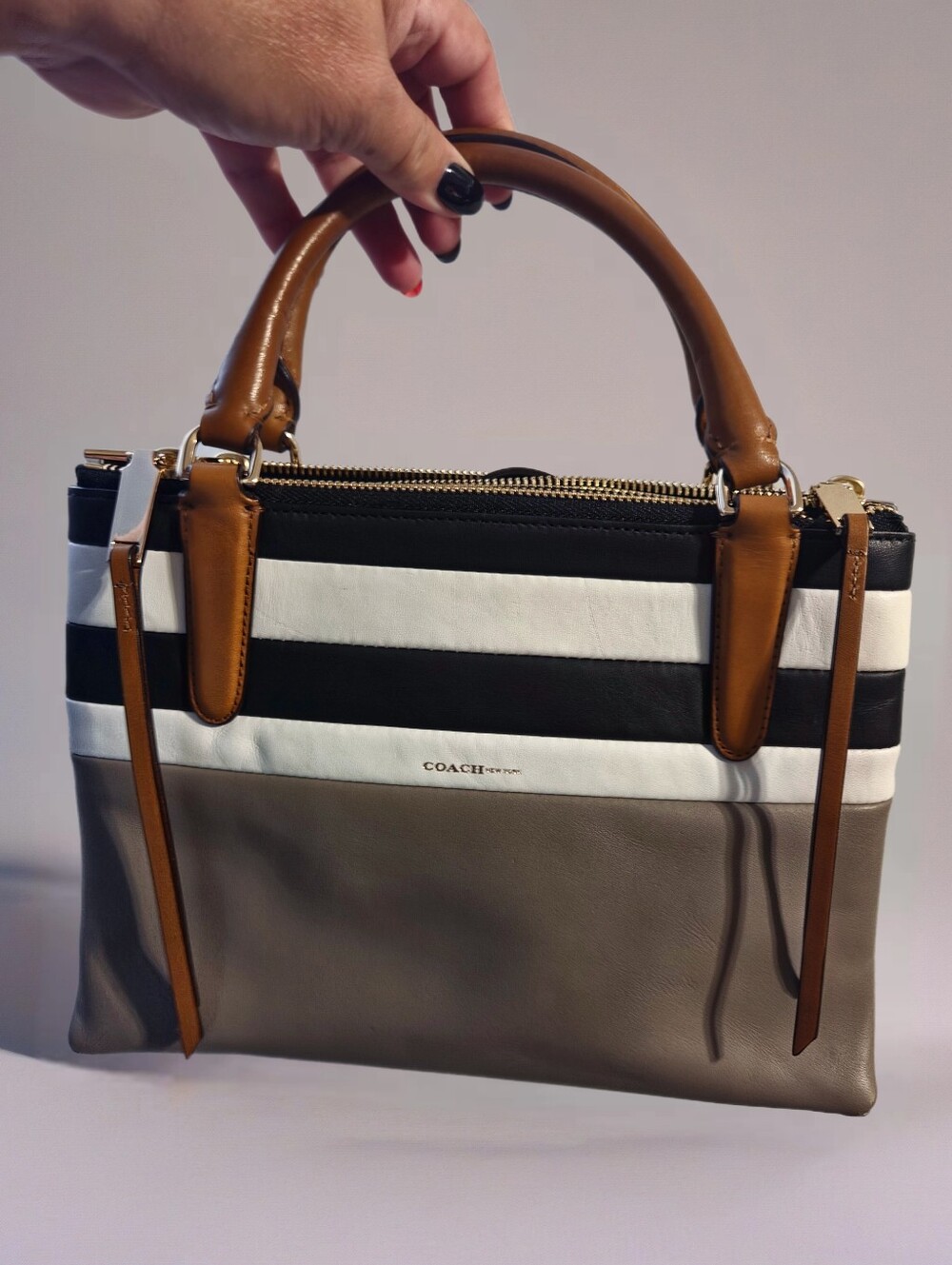 Coach Mini Borough Gloved Tanned Leather. NWT
